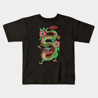 Beautiful flower dragon by kuh Kids T-Shirt